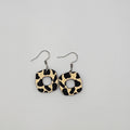 Spotted Cow Square Dangle Earrings | Hand-Painted | Surgical Steel - DEHPP97