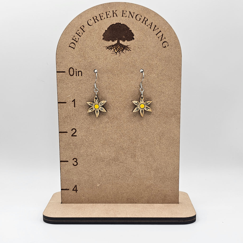 Prairie Flower Drop Earrings | Hand-Painted | Surgical Steel - DEHSC9