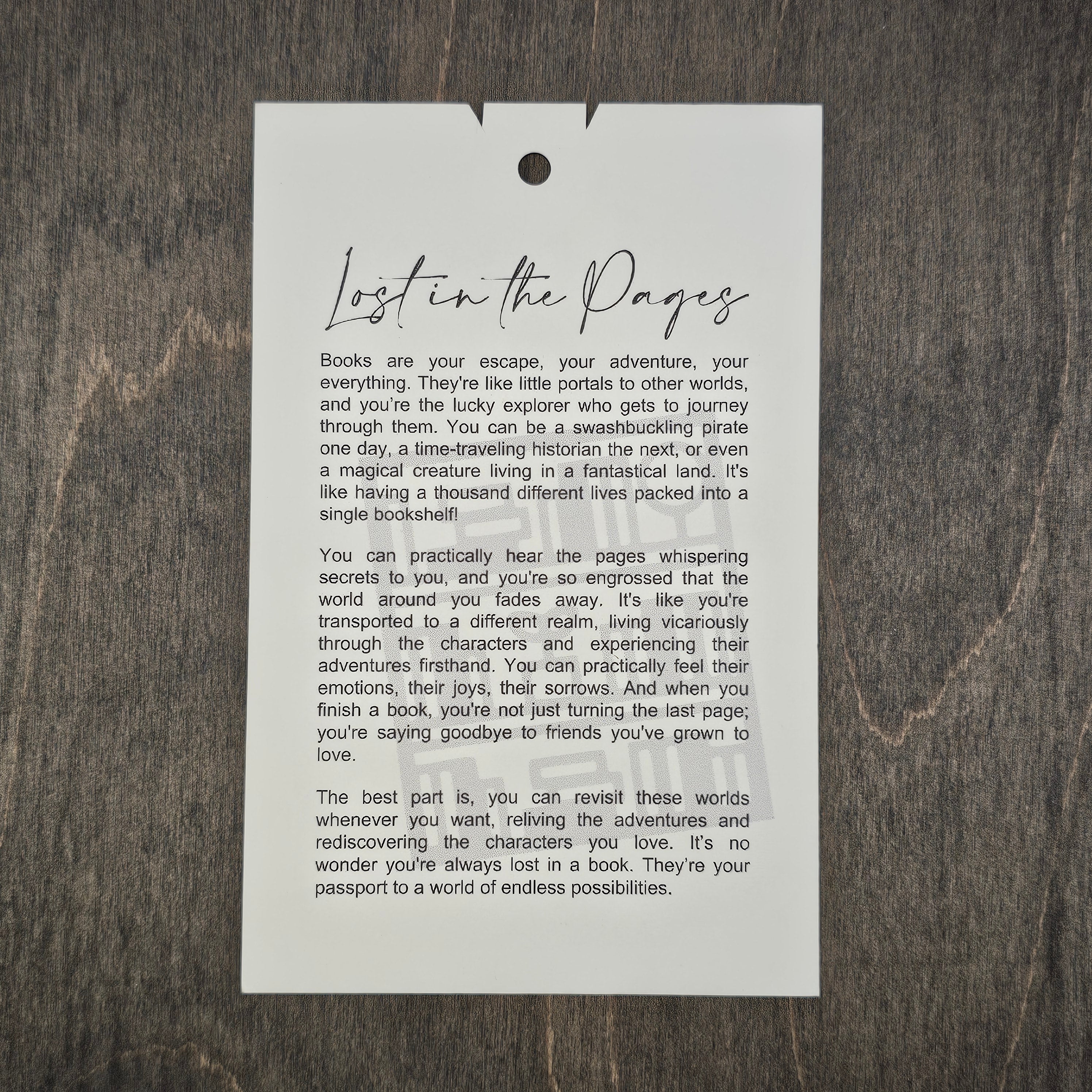 Lost in the Pages | Book Lover Story Ornament - OWOB12