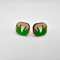 Lost in the Rough Stud Earrings | Hand-Painted | Surgical Steel - SEHLH5