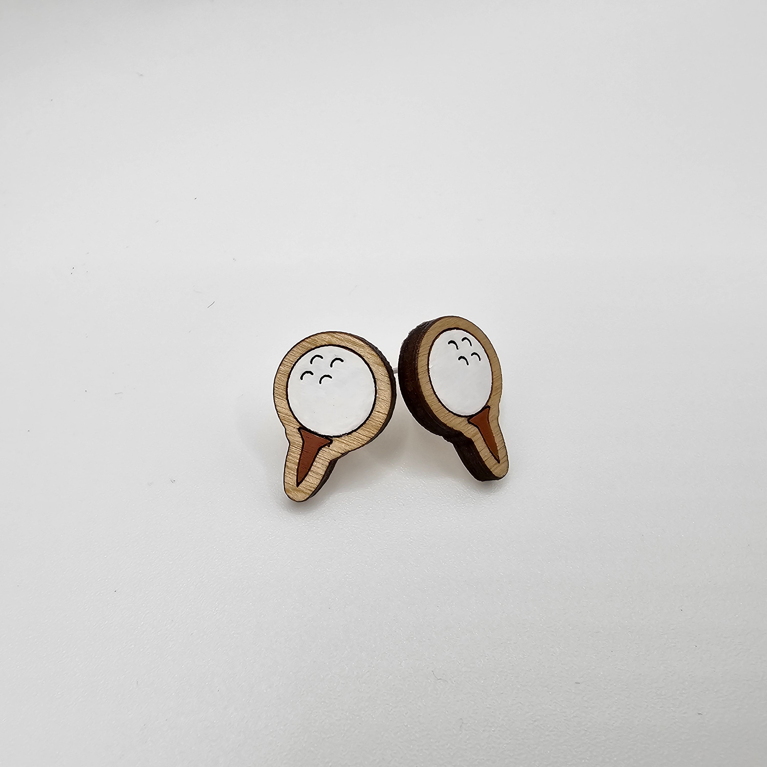 Tee Time Classic Stud Earrings | Hand-Painted | Surgical Steel - SEHLH6