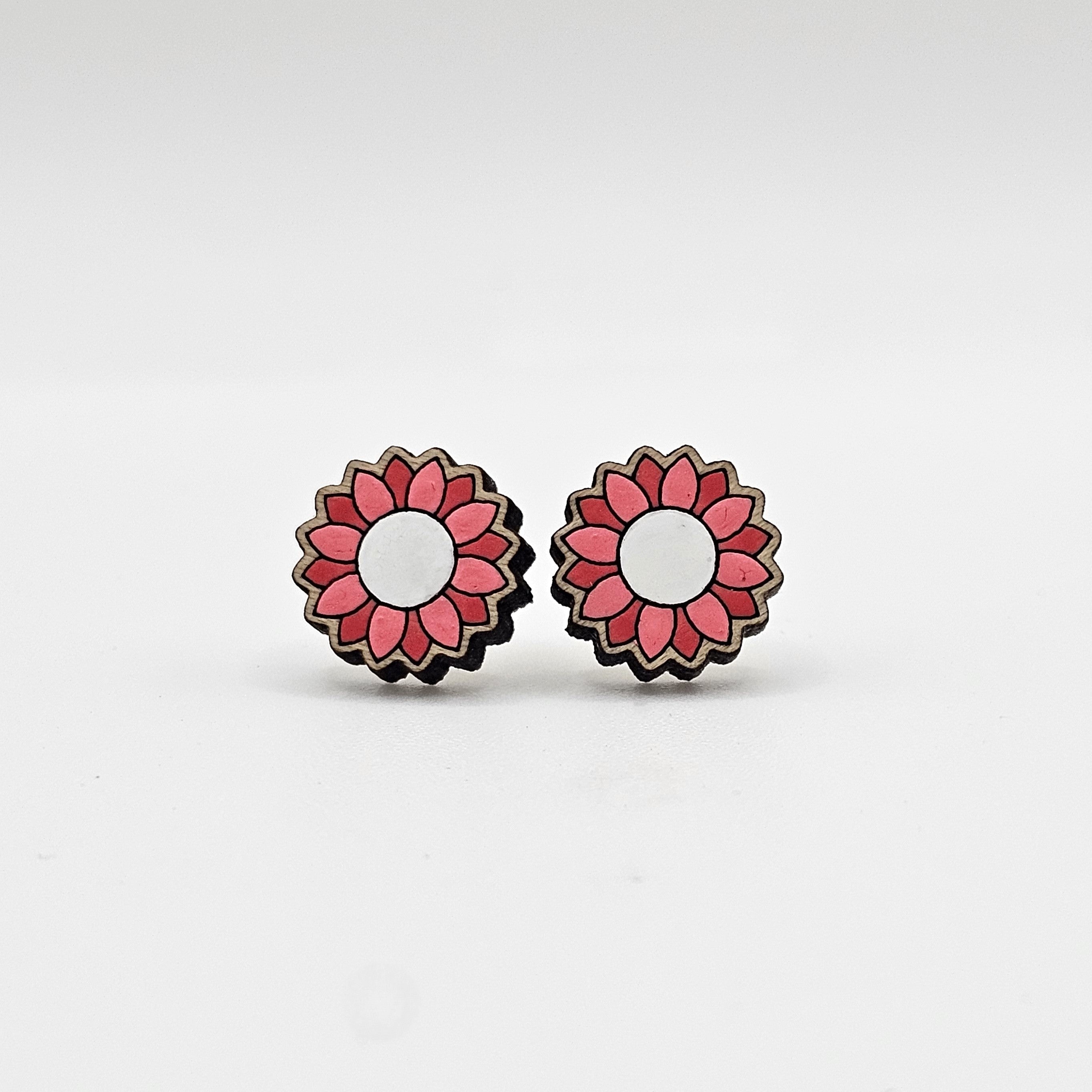 Sunflower Stud Earring | Hand-Painted | Surgical Steel - SEHOS12
