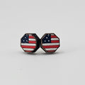 Patriotic Octagon Stud Earring | Hand-Painted | Surgical Steel - SEHOS20