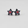 Layered Patriotic Star Stud Earring | Hand-Painted | Surgical Steel - SEHOS23