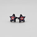 Striped Star Stud Earring | Hand-Painted | Surgical Steel - SEHOS24