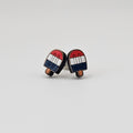 Classic Rocket Pop Stud Earrings | Hand-Painted | Surgical Steel - SEHOS27