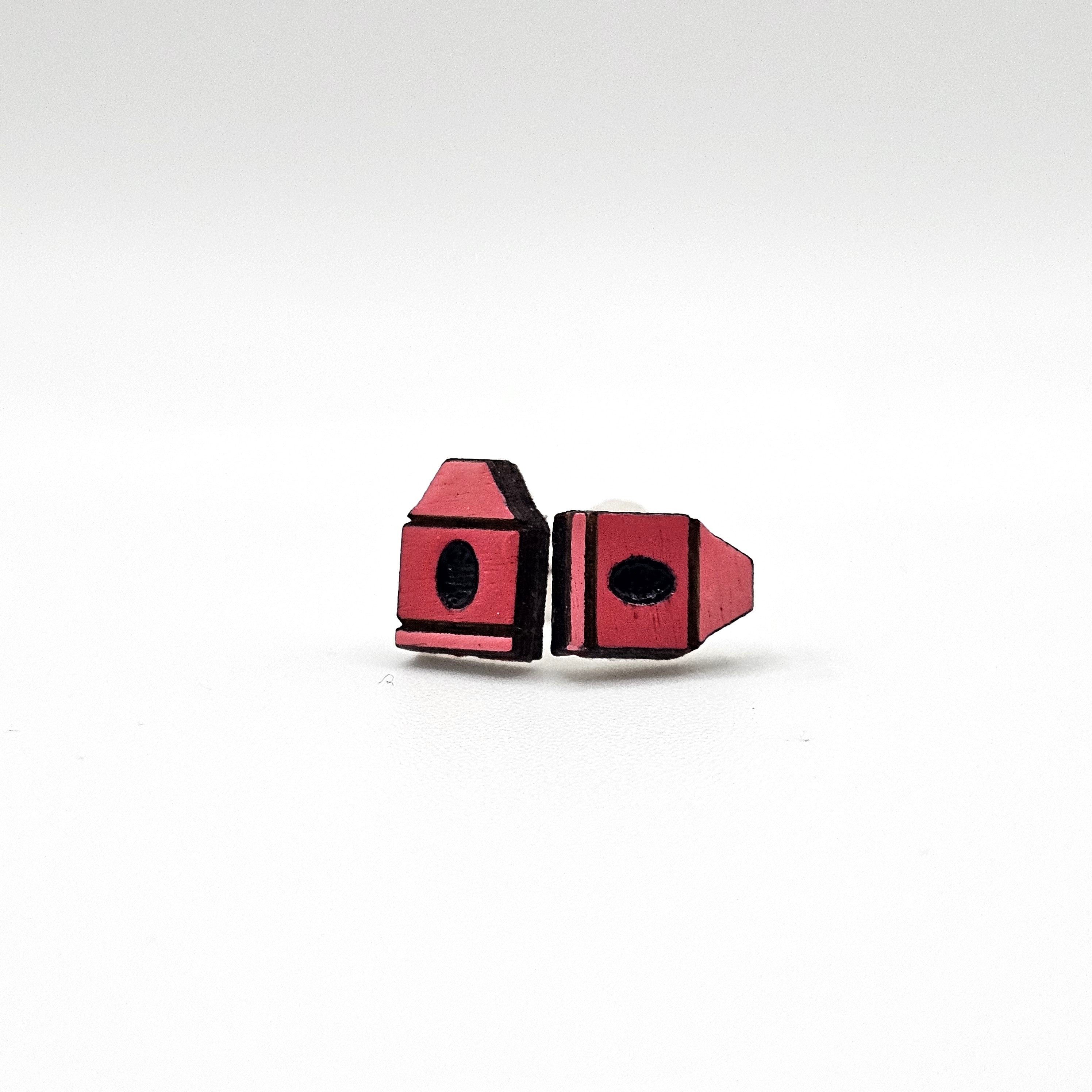 Crayon Stud Earrings | Hand-Painted | Surgical Steel - SEHPP2