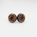 Sunburst Pattern Stud Earrings | Hand-Painted | Surgical Steel - SEHPP3