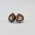 Brave Lion Stud Earring | Hand-Painted | Surgical Steel - SEHPX12