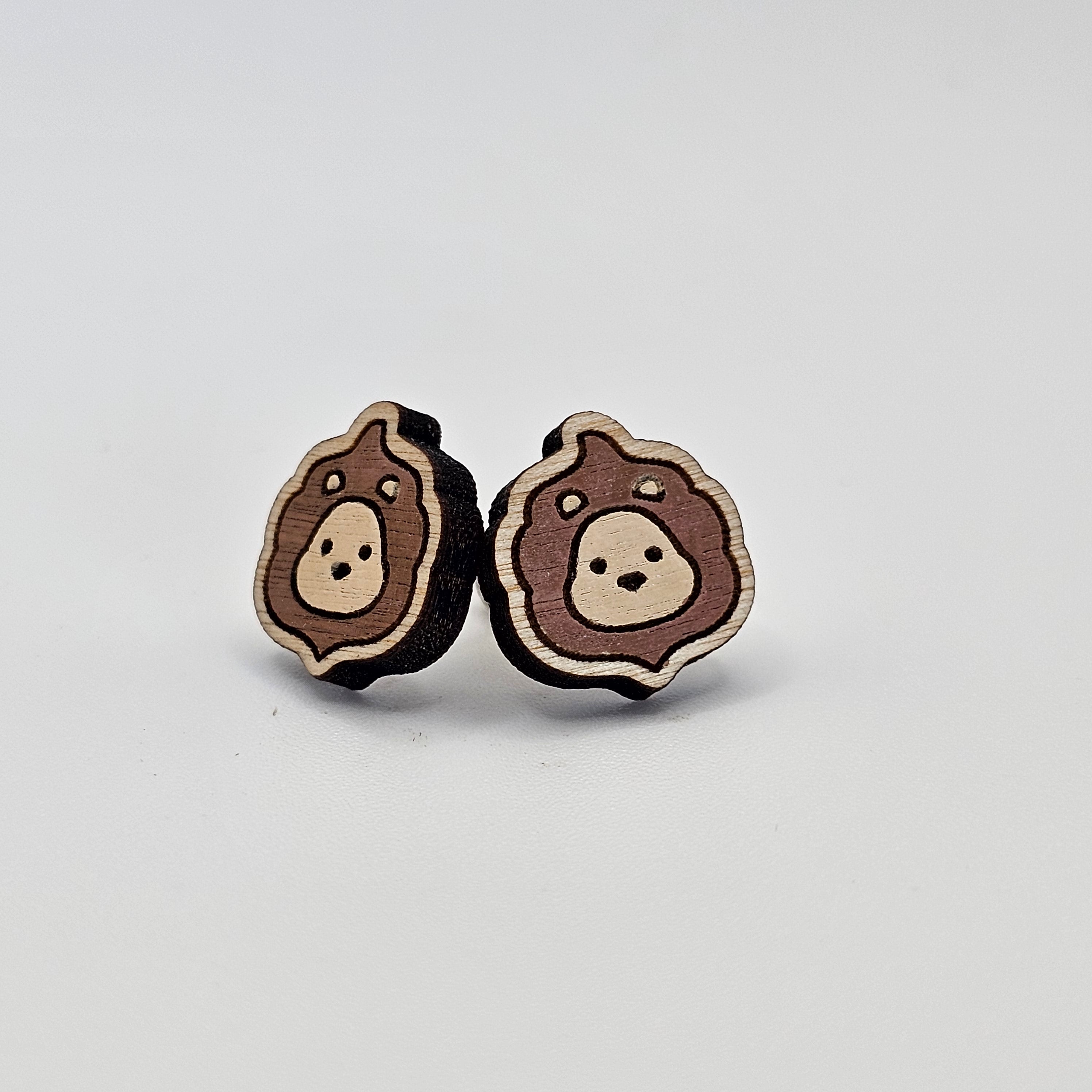 Brave Lion Stud Earring | Hand-Painted | Surgical Steel - SEHPX12