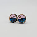 Evening Waves Stud Earring | Hand-Painted | Surgical Steel - SEHPX31