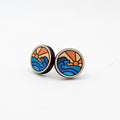 Sunset Waves Stud Earring | Hand-Painted | Surgical Steel - SEHPX33