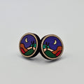 Sonoran Night Stud Earring | Hand-Painted | Surgical Steel - SEHPX39