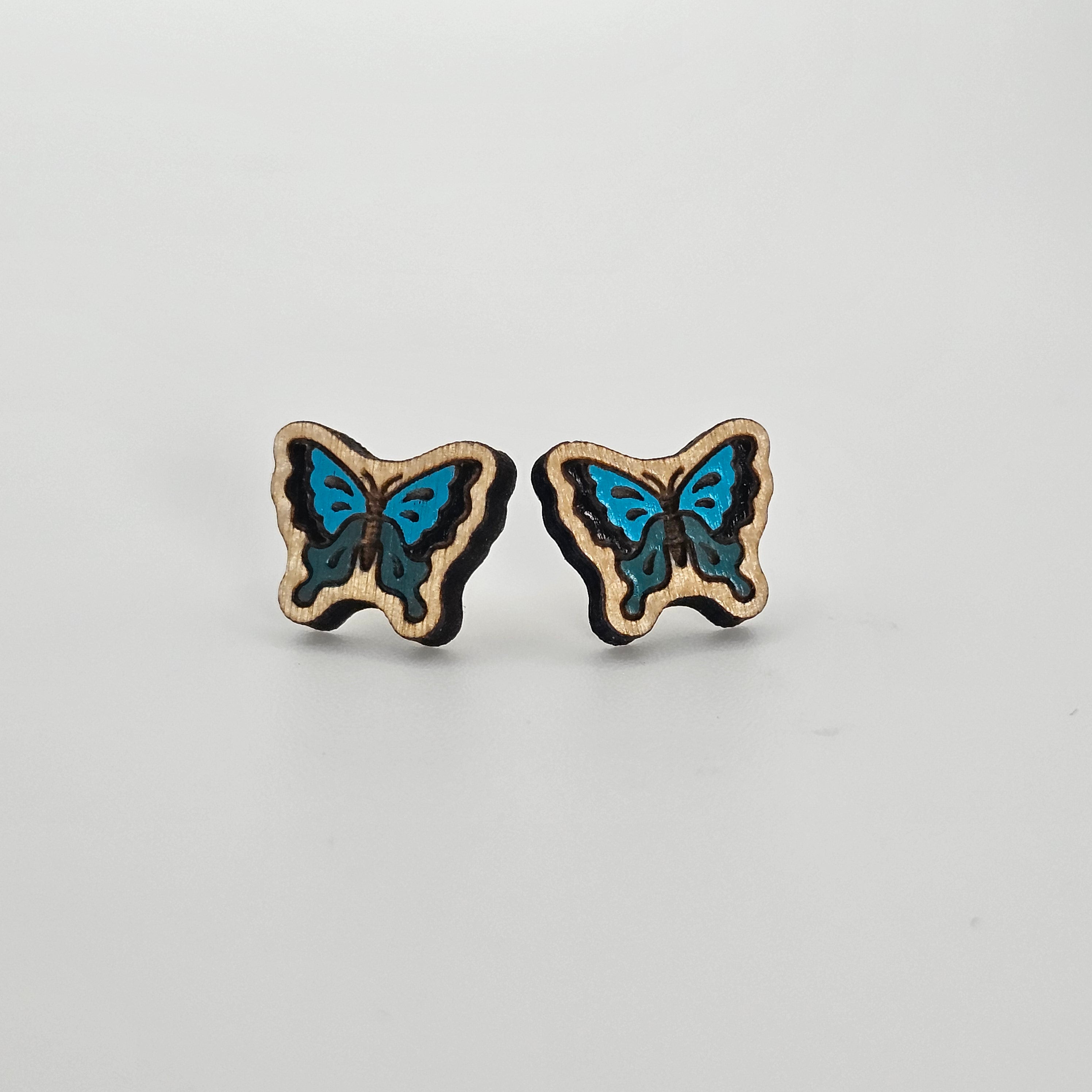 Swallowtail Butterfly Stud Earring | Hand-Painted | Surgical Steel - SEHPX70