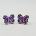 Cotton Candy Flutter Stud Earring | Hand-Painted | Surgical Steel - SEHPX73