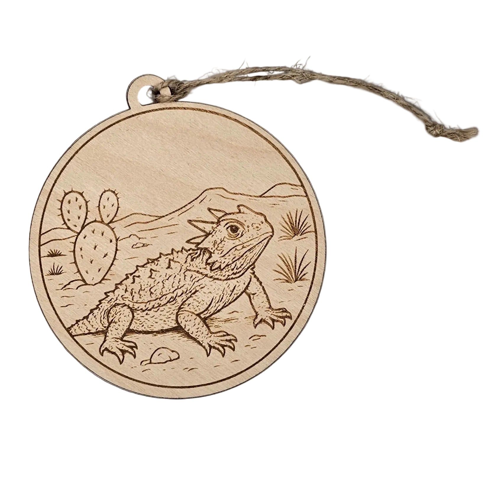 Decorative Ornament with Texas Horned Lizard