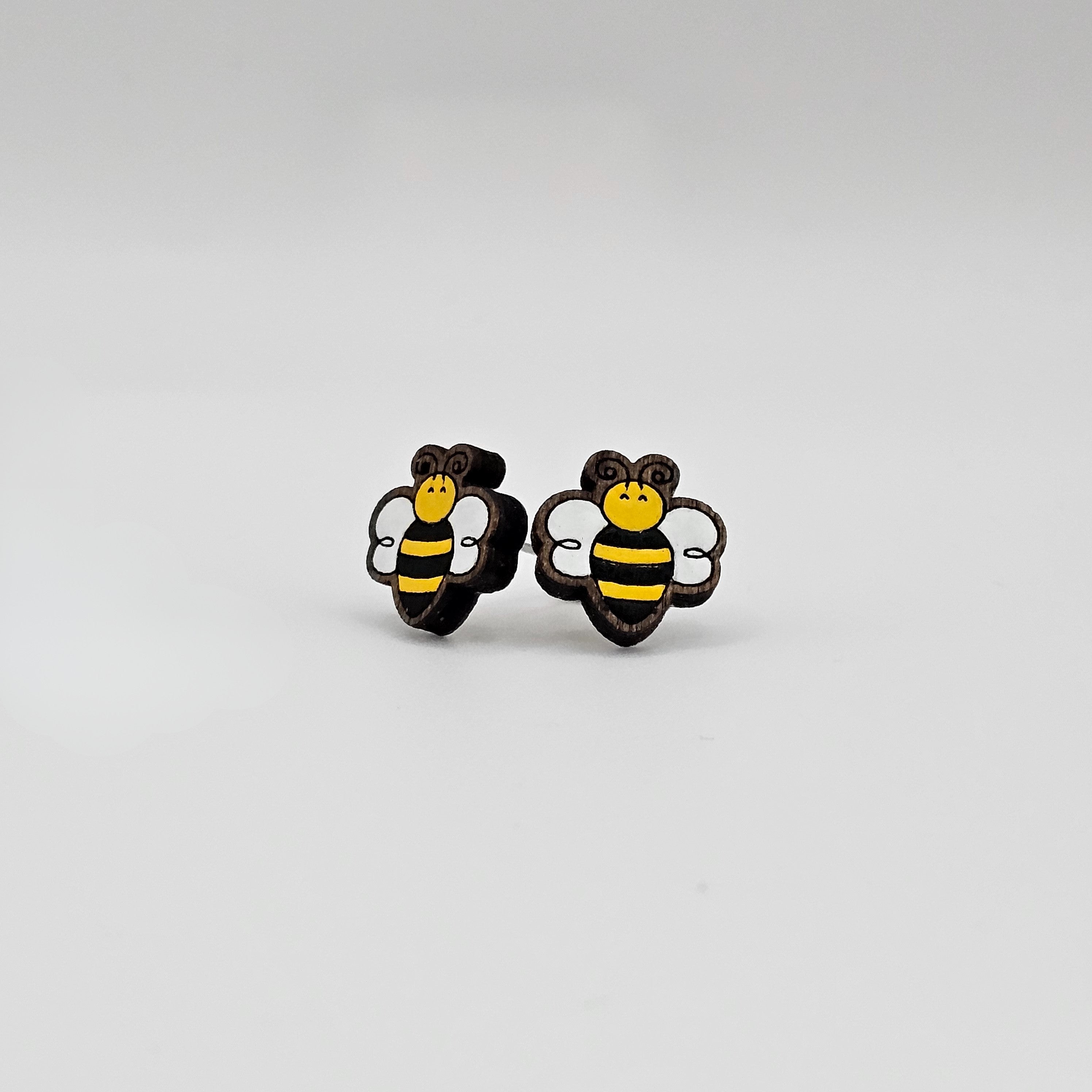 Bee Stud Earring | Hand-Painted | Surgical Steel - SEHOS29