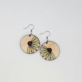 Meadow Bloom Circle Dangle Earrings | Hand-Painted | Surgical Steel - DEHPP35