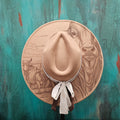 Brahman Cattle Engraved Cowboy Hat