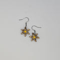 Prairie Flower Drop Earrings | Hand-Painted | Surgical Steel - DEHSC9
