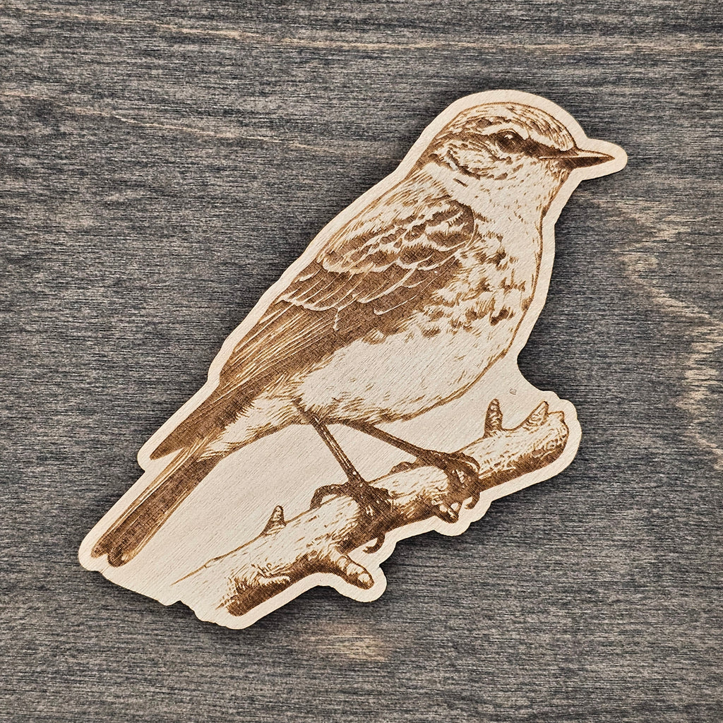 Bluebird Wildlife Magnet | Laser Engraved Wood - MBCR4
