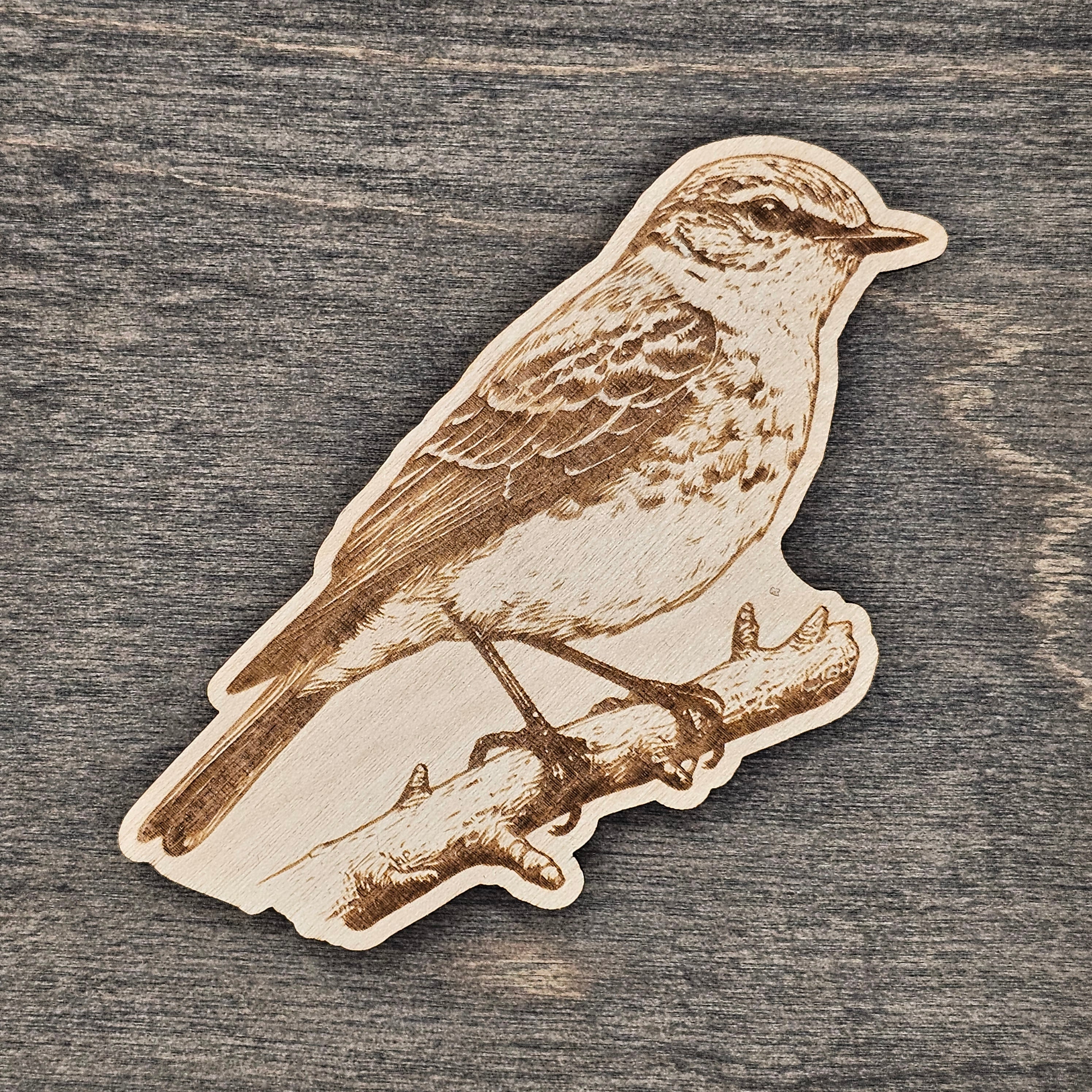 Bluebird Wildlife Magnet | Laser Engraved Wood - MBCR4