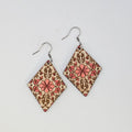 Country Garden Diamonds Dangle Earrings | Hand-Painted | Surgical Steel - DEHPP9